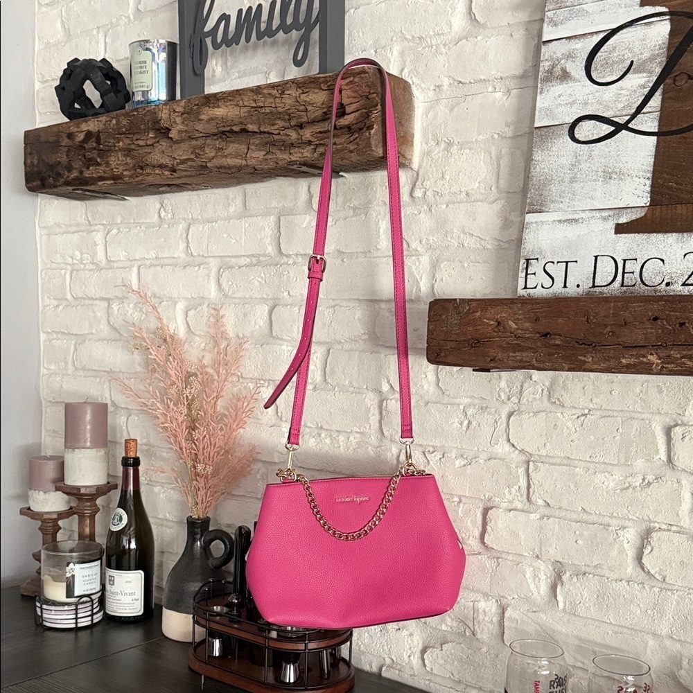 Nanette Lepore Pink Crossbody Bag with Gold Chain - Picture 2 of 8